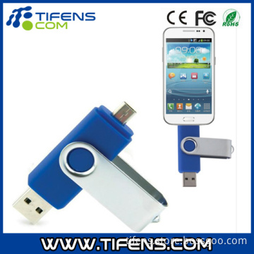 8GB Rotatable Clip OTG USB Flash Drive for Smart Phones/Tablet PCS Blue